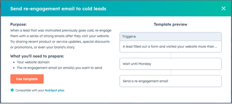 Send Reengagement to Cold Leads