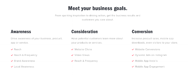Instagram Ad Objectives