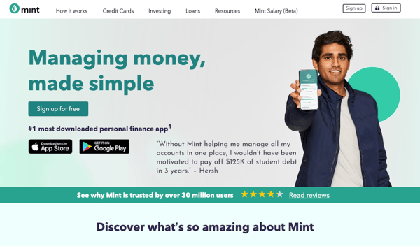Intuit Mint IT Website