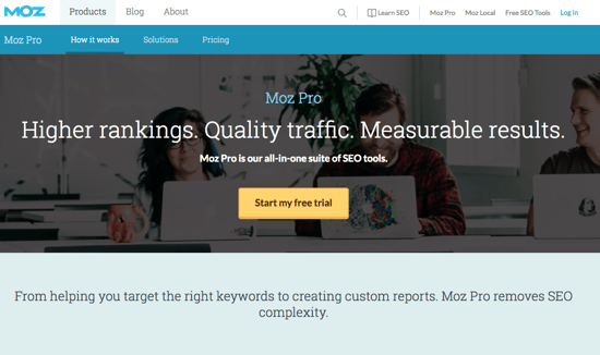 Moz Pro Homepage