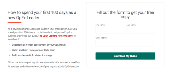 We did two versions of the form on this page to see which one would perform the best for getting leads, and for ensuring qualified leads.