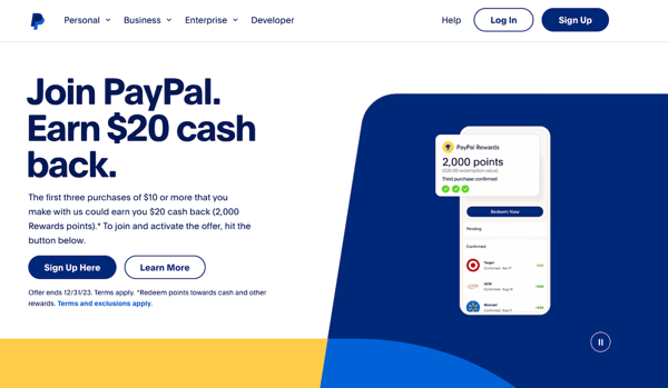 PayPal Information Technology Website