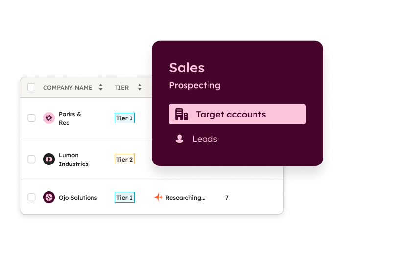 Sales Hub - Sales Workspace Account Tab