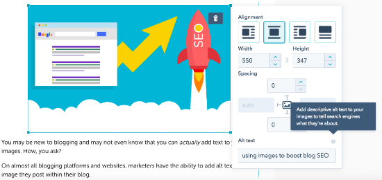 using images to boost blog SEO