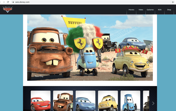 cars from disney screenshot