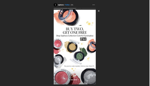 sephora-makeup-promotion-instagram-story