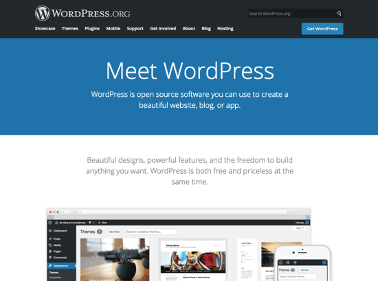 WordPress homepage 2019