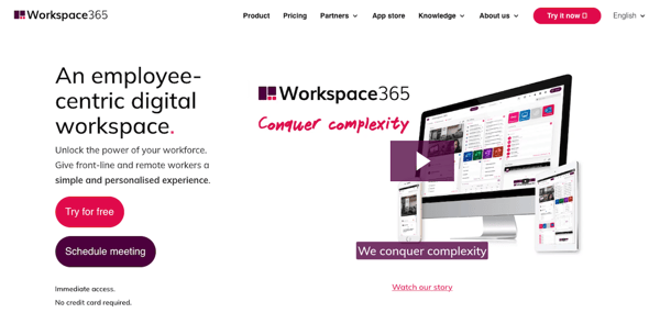 Workspace 365 IT Webpage