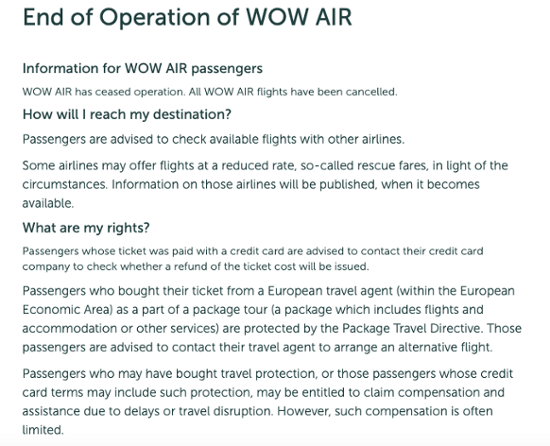 WOW Air displays terrible customer service