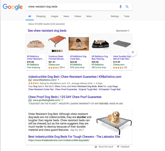 chew proof dog bed screenshot