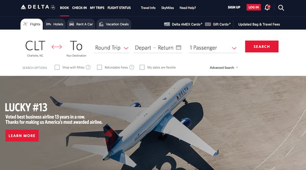 delta homepage