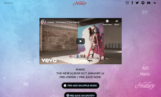 halsey-manic-microsite