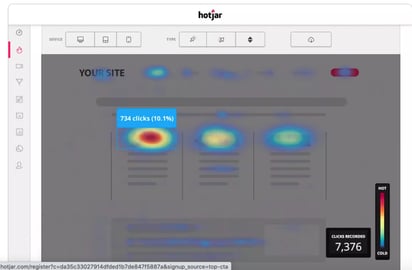 hotjar homepage