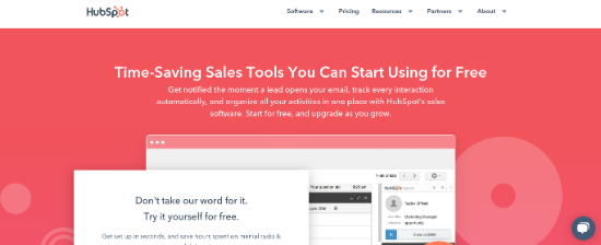 hubspot-sales-page