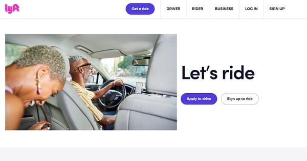 lyft homepage