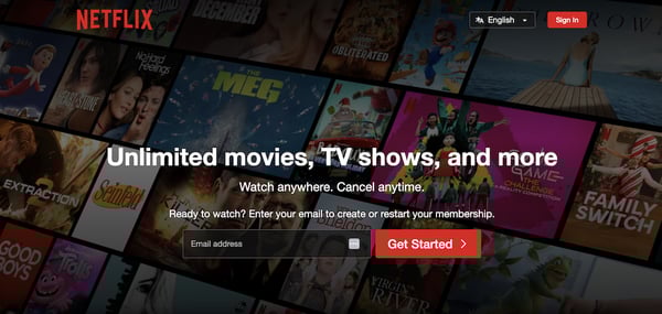 netflix homepage