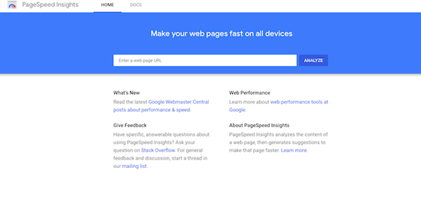 page-speed-insights-homepage