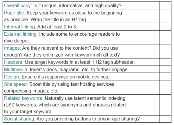 seo checklist final