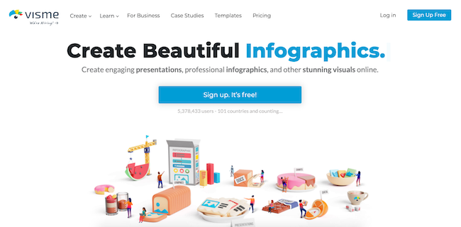 visme homepage