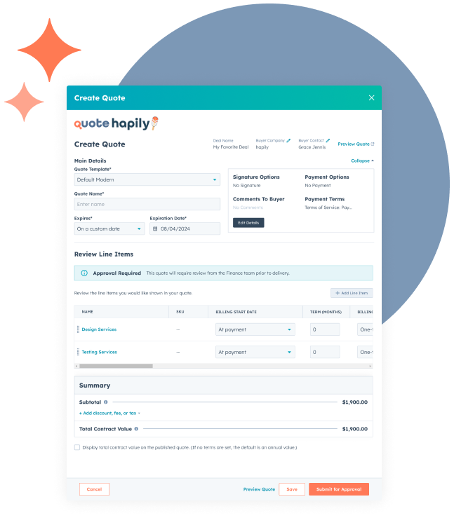hapily-Rapid-Quote-Builder